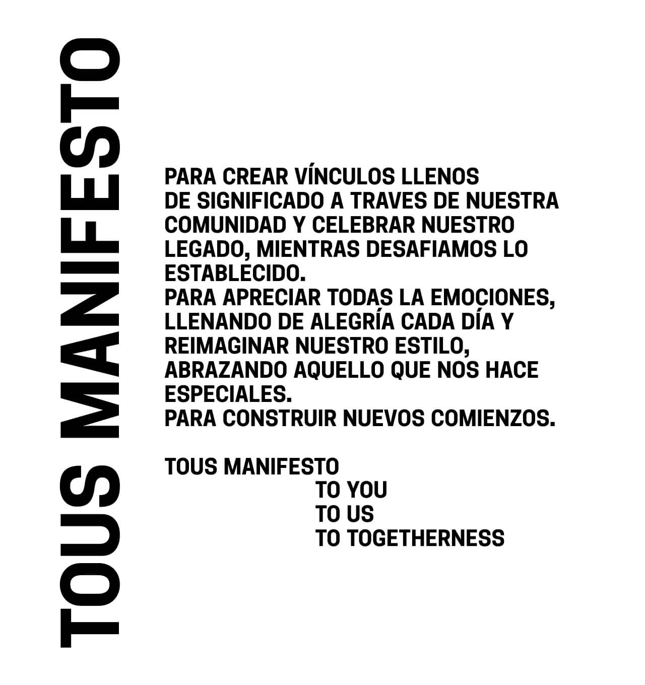 PARA CREAR VÍNCULOS LLENOS<br/>  DE SIGNIFICADO A TRAVÉS DE NUESTRA<br/>  COMUNIDAD Y CELEBRAR NUESTRO LEGADO, MIENTRAS DESAFIAMOS LO<br/>  ESTABLECIDO.<br/>  PARA APRECIAR TODAS LA EMOCIONES,<br/>  LLENANDO DE ALEGRÍA CADA DÍA Y<br/>  REIMAGINAR NUESTRO ESTILO,<br/>  ABRAZANDO AQUELLO QUE NOS HACE<br/>  ESPECIALES.<br/>  PARA CONSTRUIR NUEVOS COMIENZOS.